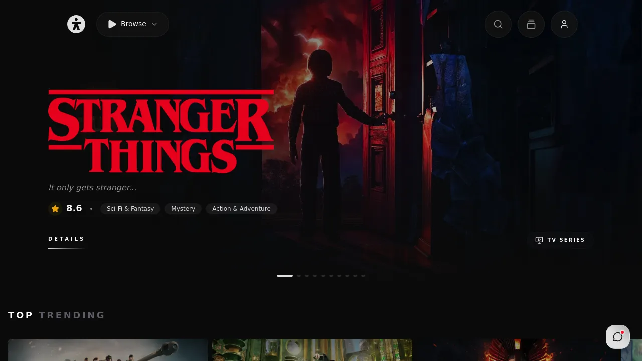 bCine homepage preview